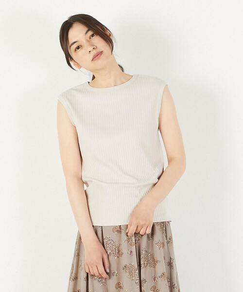tシャツ 「ワイドリブ万能ボートネックノースリカットプル」 レディース