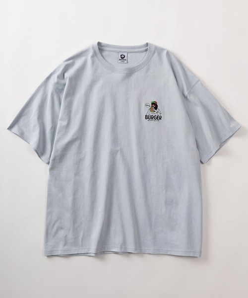 tシャツ 「84」ヒゲキャラクター ワンポイント サガラ刺繍 半袖Tシャツ