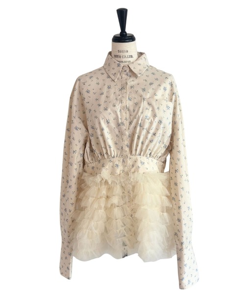 HONEY MI HONEY（ハニーミーハニー） ブラウス シャツ tulle peplum