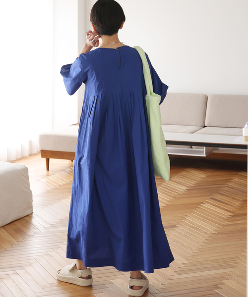 美品 ジャーナルスタンダード24SSコットンポプリンバックリボンワンピース♪ JOURNAL STANDARD relume｜コットンポプリンタックワンピース