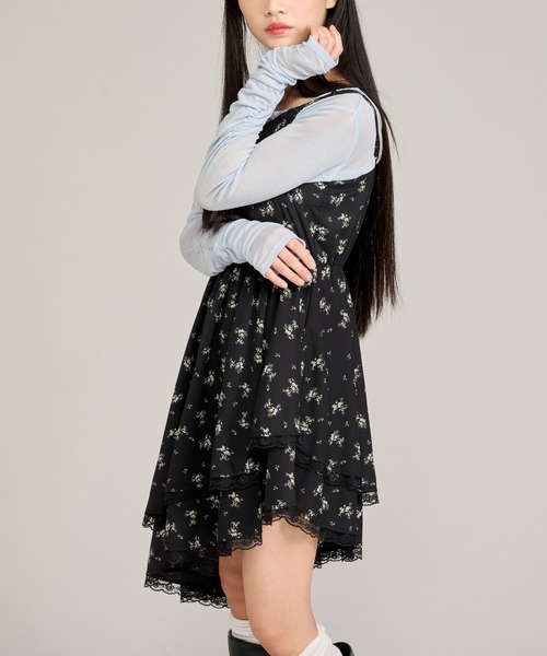 朝日　美品 デニムピンタックヨークフレンチワンピース（ワンピース）｜URBAN