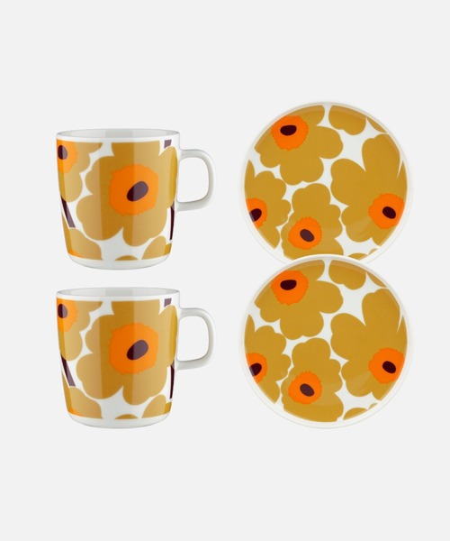 マリメッコ breakfast set 【未使用】ウニッコ マグカップ&プレート marimekko（マリメッコ） 食器 「オンラインストア限定」Unikko