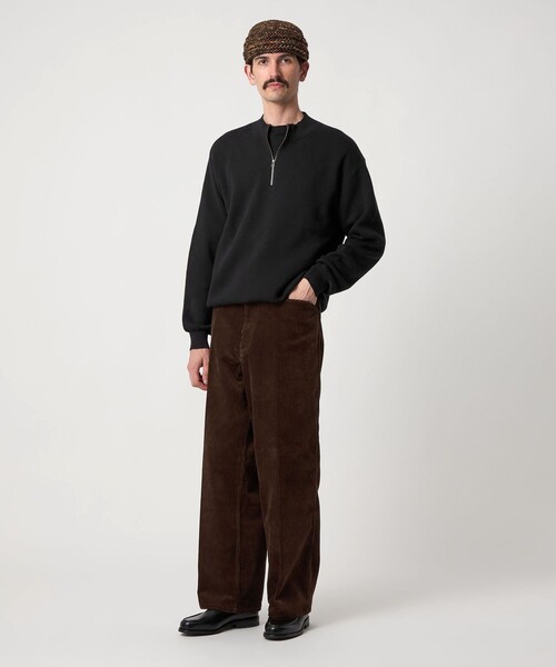 新品 steven alan ニット セータージッパー付 S STEVEN ALAN セーター ニット 「Steven Alan」 CTN/CA ハーフ