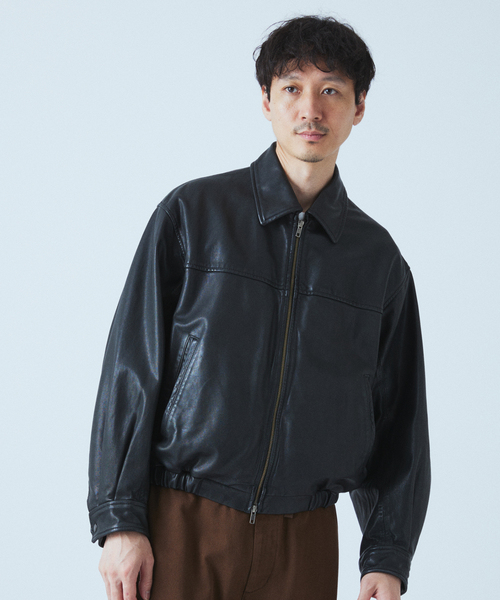ジャーナルスタンダード　シープレザーライダースブルゾン JOURNAL STANDARD 革ジャン ライダース シープ レザー