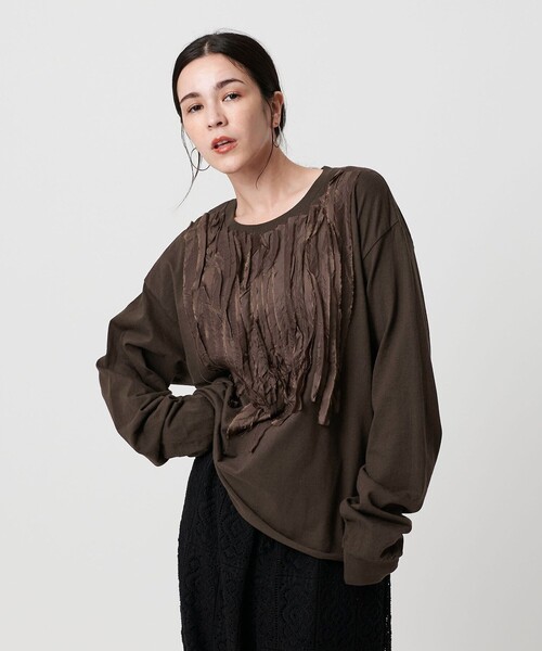 dahl'ia リメイク　ロングTシャツ dahl'ia tシャツ 「dahl'ia」リメイク ロングスリーブ