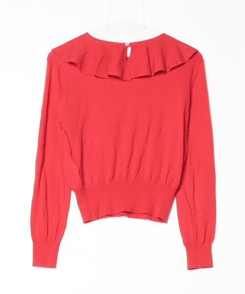 「haupia」 長袖ニット 38 レッド レディース_画像2
