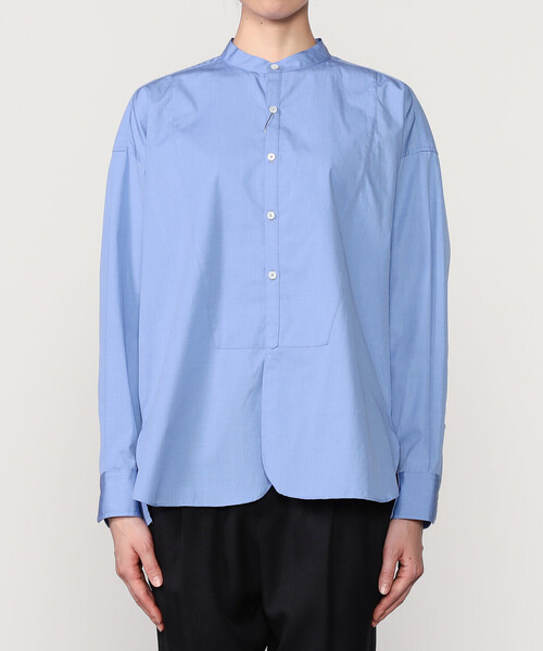TICCA ブラウス シャツ | ノーカラー ビブヨークシャツ WOMEN
