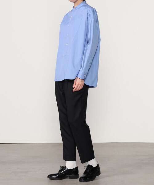TICCA ブラウス シャツ | ノーカラー ビブヨークシャツ WOMEN