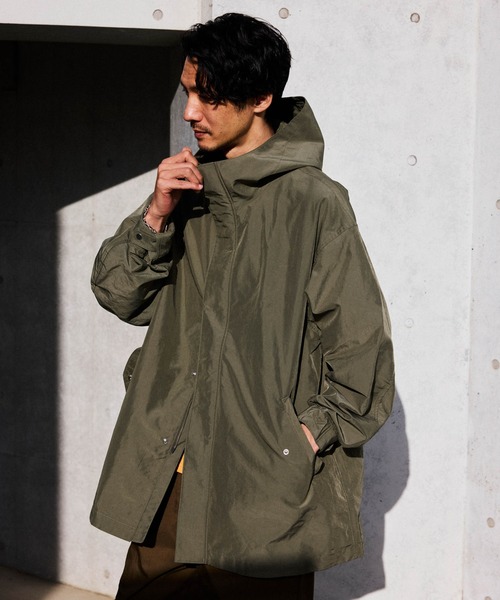 NANO universe（ナノ・ユニバース） モッズコート L カーキ メンズ