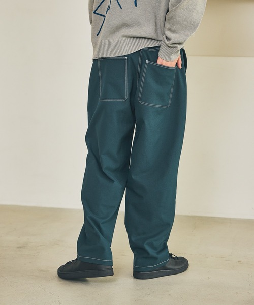LAKOLE（ラコレ） ワイドパンツ パンツ ブッチャーステッチパンツ