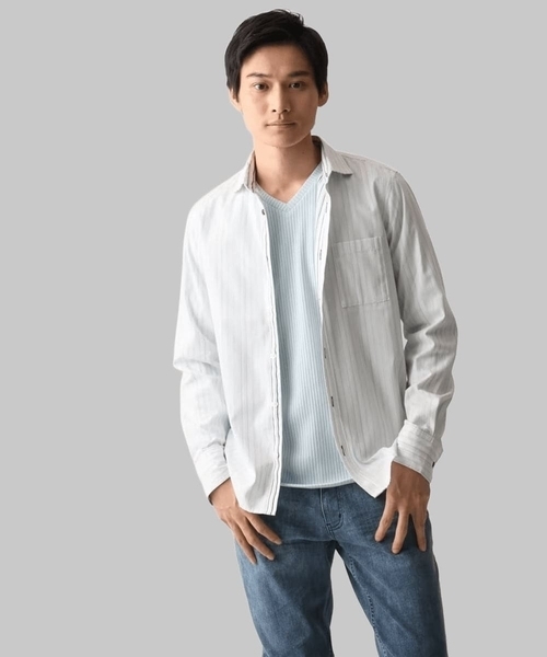 MK MICHEL KLEIN HOMME シャツ 「洗える／日本製生地」ドビー