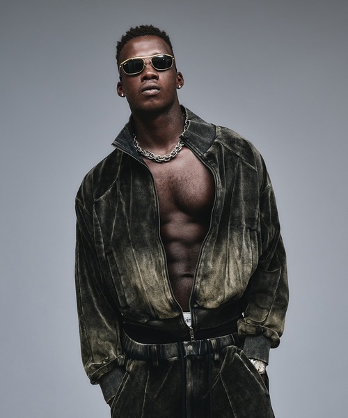 ANDER HUNK ジャージ Velours Short Track Jacket / ベロアショート