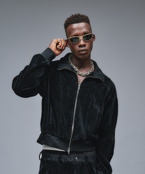 ANDER HUNK ジャージ Velours Short Track Jacket / ベロアショート