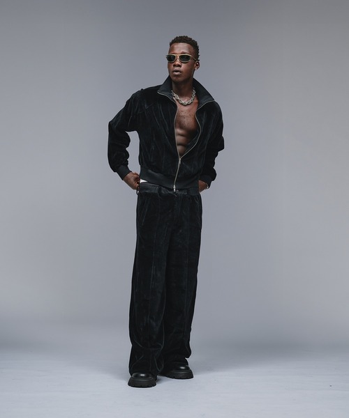 ANDER HUNK ジャージ Velours Short Track Jacket / ベロアショート