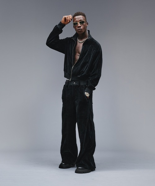 ANDER HUNK ジャージ Velours Short Track Jacket / ベロアショート