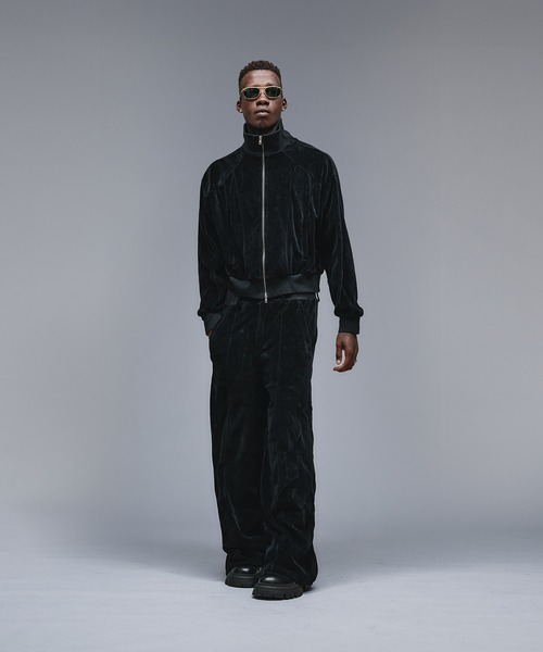 ANDER HUNK ジャージ Velours Short Track Jacket / ベロアショート