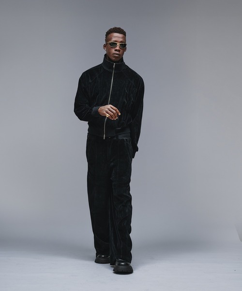 ANDER HUNK ジャージ Velours Short Track Jacket / ベロアショート
