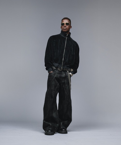 ANDER HUNK ジャージ Velours Short Track Jacket / ベロアショート