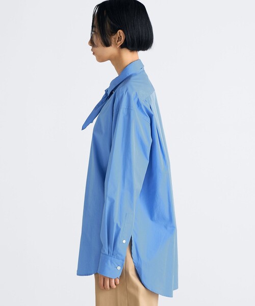 【美品】  AP STUDIO / エーピーストゥディオ | 2024AW | THOMAS MASON Basic SH / レギュラーカラー シャツ ブラウス | F | ブルー | レディース セール】THOMAS MASON ロングシャツ（シャツ/ブラウス）｜AP STUDIO