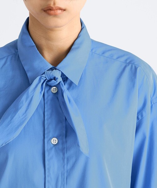 シャツ/ブラウス(長袖/七分) THOMAS MASON Mini Collar Shirt(BLUE) THOMAS MASON OVER SHIRTS（シャツ/ブラウス）｜THOMAS MASON