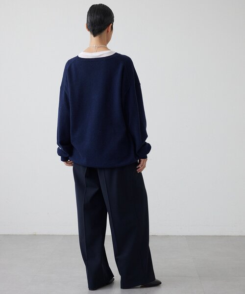 THE PAUSE ニット セーター 「THE PAUSE」ヘンリーネック刺繍プル