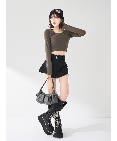 Darich（ダーリッチ） カットクロップドトップス レディース