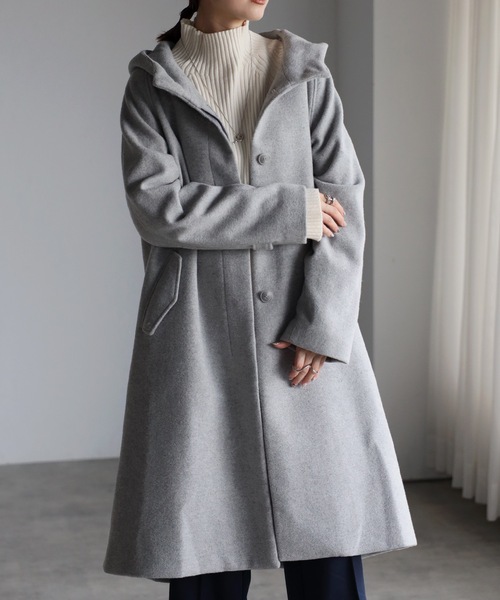 「＆HALF」 「noa-ge」コート M キャメル レディース_画像2