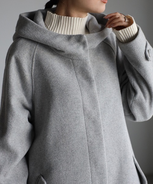 「＆HALF」 「noa-ge」コート M キャメル レディース_画像8