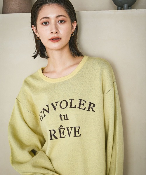 LAKOLE（ラコレ） ニット セーター アソートロゴジャガードニットプル