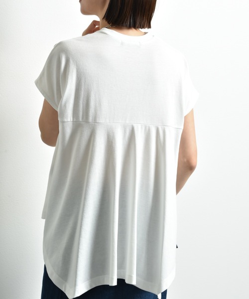「INTERPLANET」 半袖カットソー FREE グレイッシュベージュ レディース_画像6