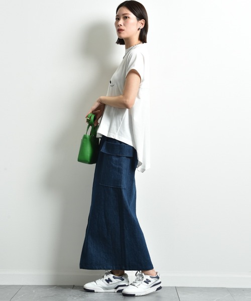 「INTERPLANET」 半袖カットソー FREE グレイッシュベージュ レディース_画像9