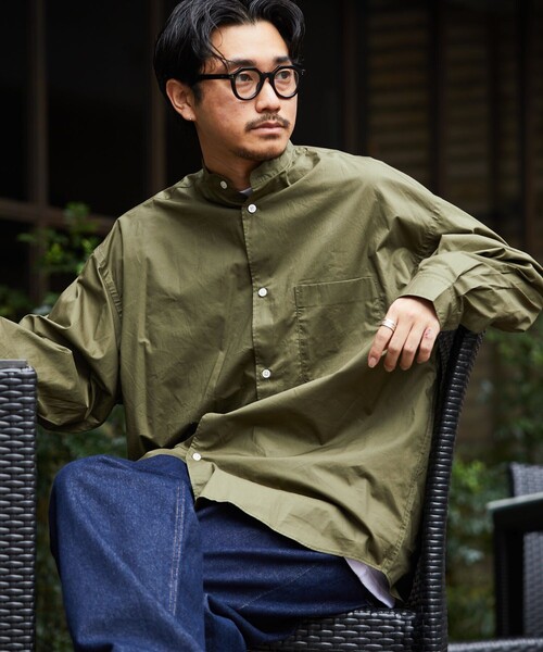 FREAK'S STORE（フリークスストア） 長袖シャツ SMALL オリーブ メンズ