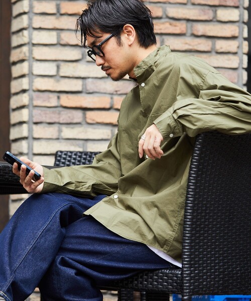 FREAK'S STORE（フリークスストア） 長袖シャツ SMALL オリーブ メンズ