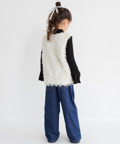 branshes（ブランシェス） tシャツ 「プチレディ」シャギーベスト付き