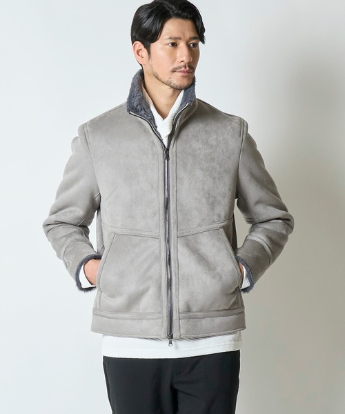 ジャケット・アウター Tete homme goat leather fur jacket TETE HOMME M65ゴートレザージャケット ゴートレザー ラビットファー