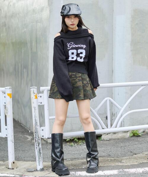 WEGO（ウィゴー） スカート WEGO/「25年秋冬新作」カモフラプリーツ