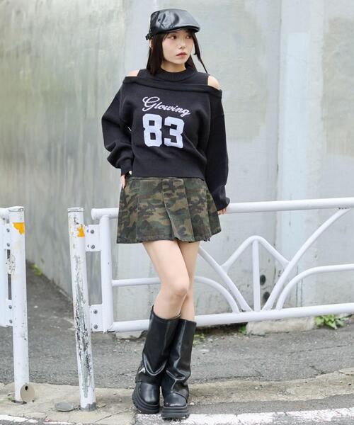 WEGO（ウィゴー） スカート WEGO/「25年秋冬新作」カモフラプリーツ