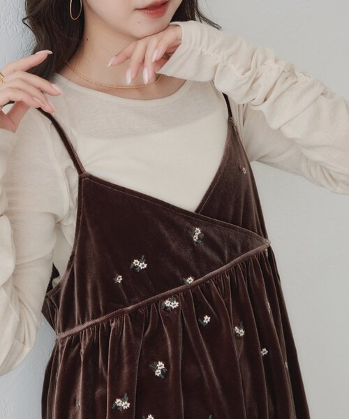 Discoat（ディスコート） チュニック 「WEB限定」ベロア刺繍 
