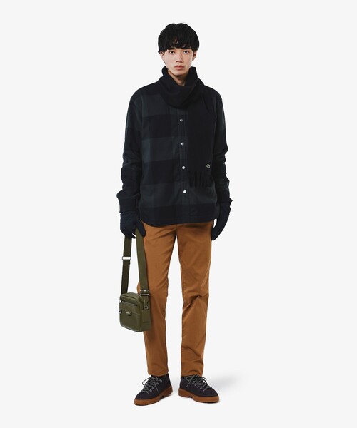 LACOSTE（ラコステ） 手袋 ナイロン×ダンボールニットコンビグローブ