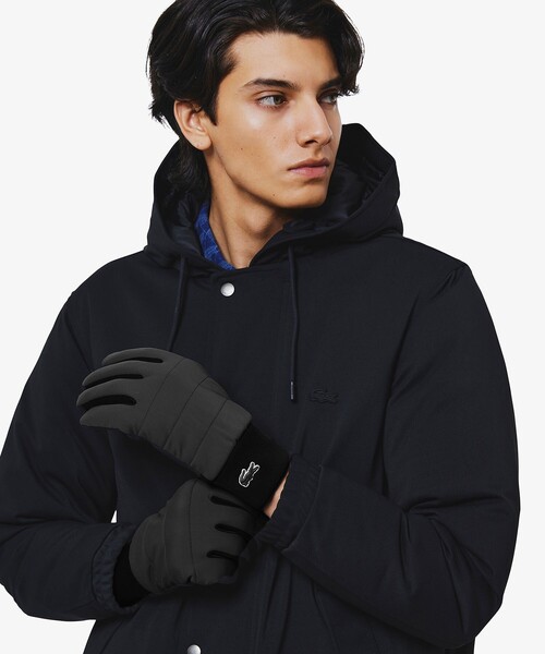 LACOSTE（ラコステ） 手袋 ナイロン×ダンボールニットコンビグローブ