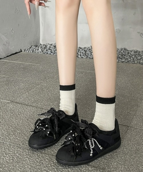 gossip!ロサンゼルス スニーカー 「Y2Kガーリー」レトロ×レース2WAY