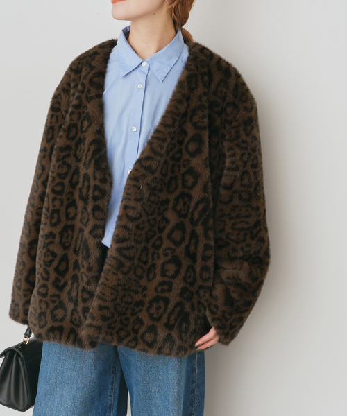 Spick＆Span（スピック アンド スパン） コート アウター レオパード