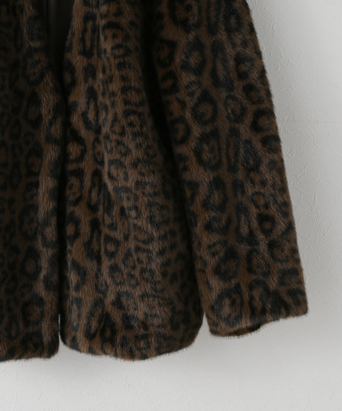 FENDI スプリングコート リアルファー 2way レオパード柄 ブラック L Spick＆Span（スピック アンド スパン） コート アウター レオパード