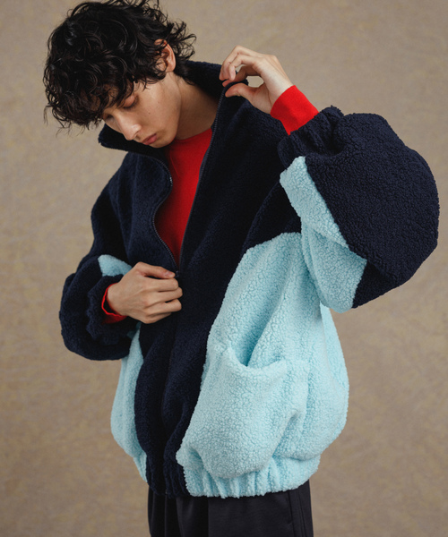 「ADAM ET ROPE'」 ブルゾン M ベージュ メンズ_画像2