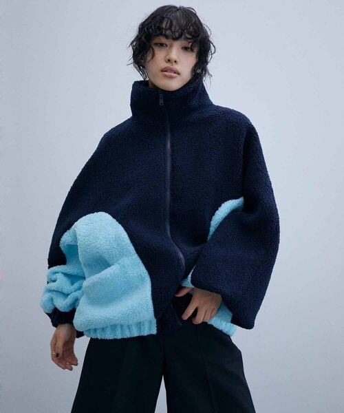 「ADAM ET ROPE'」 ブルゾン M ベージュ メンズ_画像3