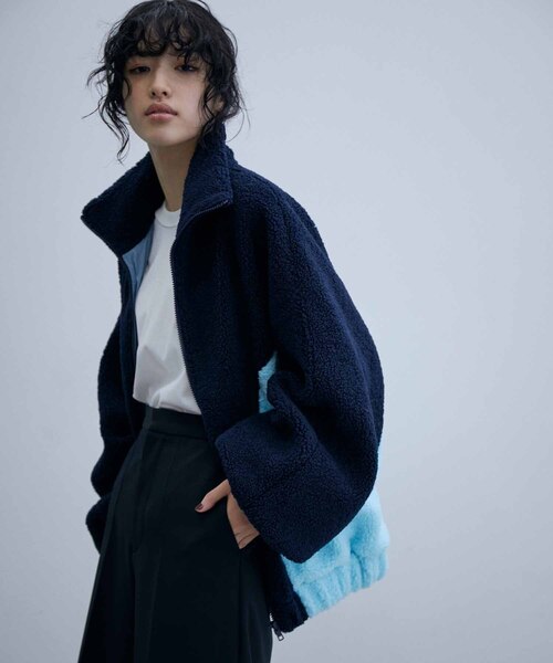 「ADAM ET ROPE'」 ブルゾン M ベージュ メンズ_画像6