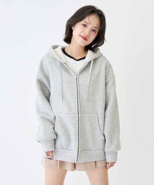 LOVETOXIC パーカー 裏ボアジップパーカ キッズ 子供服 女の子