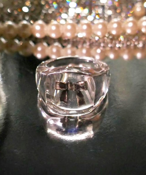 LOVE BY e.m. 指輪 リング クリアリボンリング/25CC/レディース