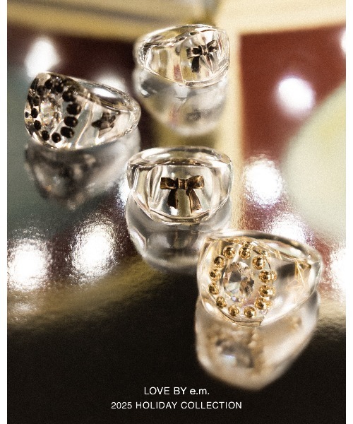 LOVE BY e.m. 指輪 リング クリアリボンリング/25CC/レディース