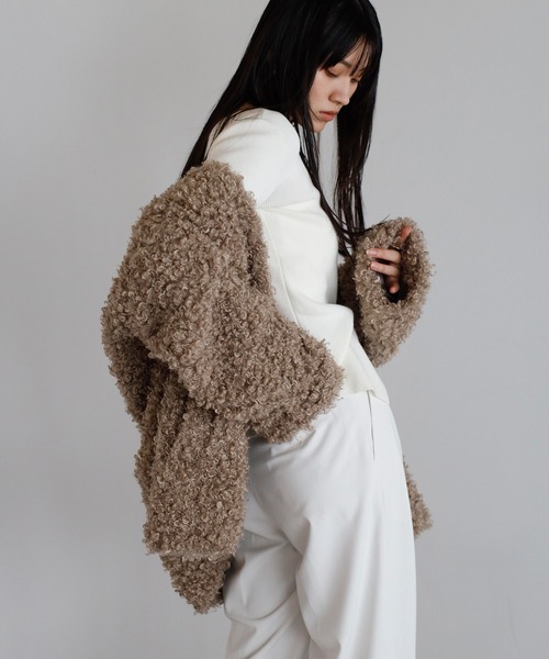 ENC コート アウター sheep like fur jacket / シープライクファー